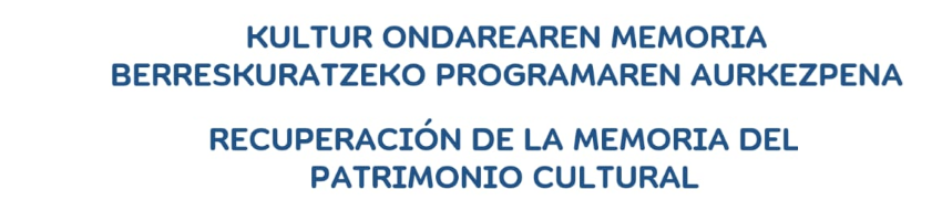KULTUR ONDAREAREN MEMORIA BERRESKURATZEKO