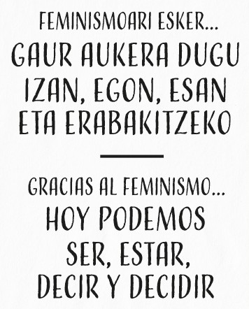 MARTXOAK 8, EMAKUMEEN NAZIOARTEKO EGUNA: ADIERAZPEN INSTITUZIONALA 2026